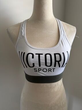 Victoria Sport Women's White and Black Sports Bra